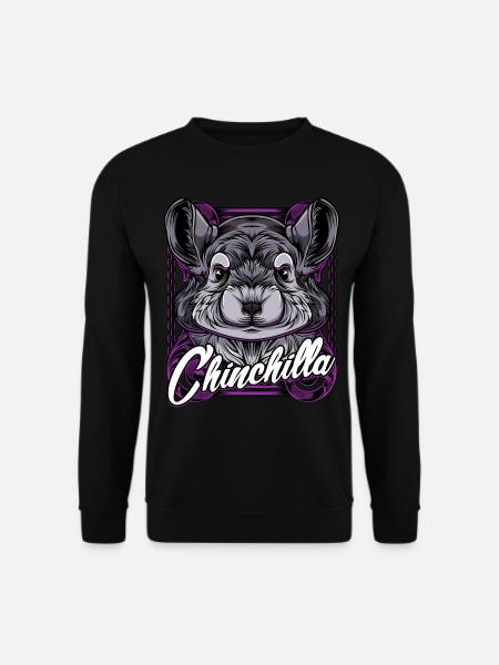Long-tailed | Chinchillas Mouse Gift - Unisex Sweatshirt - black