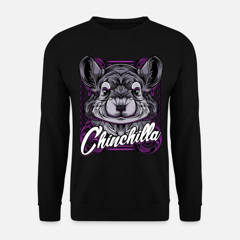 Long-tailed | Chinchillas Mouse Gift - Unisex Sweatshirt - black
