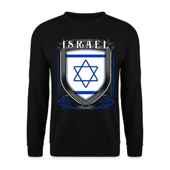 Israel - Unisex Sweatshirt - black - Front - Alina (178cm) & Michal (187cm)