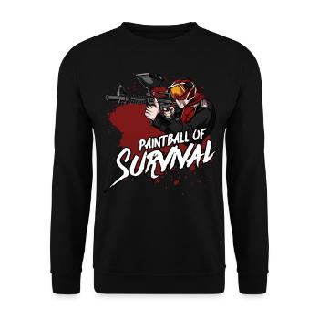 Paintball Players | Paintballer Xball Gift - Unisex Sweatshirt - black - Front - Alina (178cm) & Michal (187cm)