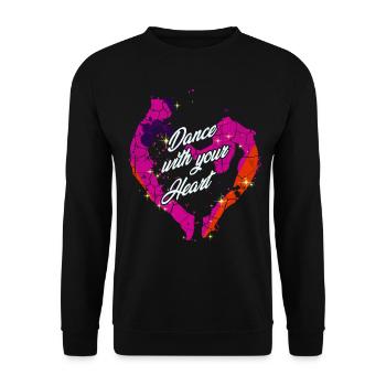 dance - Unisex Sweatshirt - black - Front - Alina (178cm) & Michal (187cm)