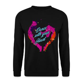 Dance With Your Heart | Dance couple dancing gift - Unisex Sweatshirt - black - Front - Alina (178cm) & Michal (187cm)
