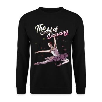 Ballet Tänzerin | Ballerina Tanz Geschenkidee - Unisex Pullover - Schwarz - Vorne - Alina (178cm) & Michal (187cm)