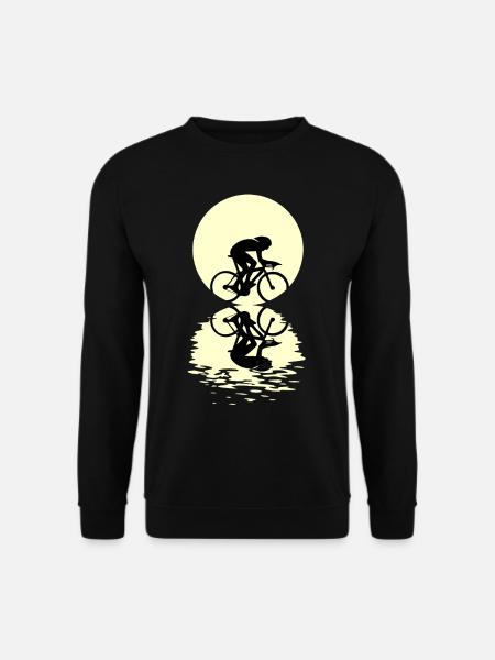 Moon Cycling Shirt - Unisex Pullover - Schwarz