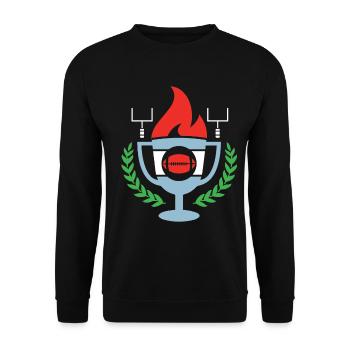 Football Premium Shirt American Football USA - Unisex Sweatshirt - black - Front - Alina (178cm) & Michal (187cm)