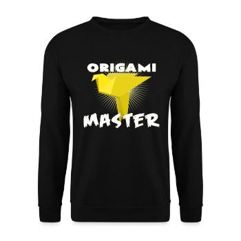 origami - Unisex Sweatshirt - black - Front - Alina (178cm) & Michal (187cm)