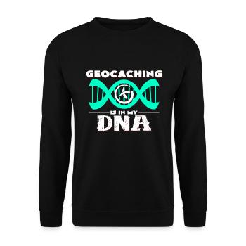 Geocaching - Unisex Pullover - Schwarz - Vorne - Alina (178cm) & Michal (187cm)