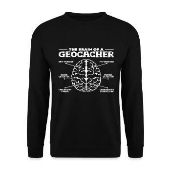 Geocaching - Unisex Pullover - Schwarz - Vorne - Alina (178cm) & Michal (187cm)