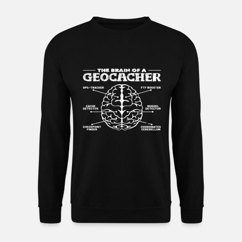 The Brain Of A Geocacher | Geocaching Geschenk - Unisex Pullover - Schwarz
