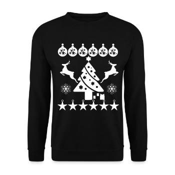 Christmas Premium Shirt Cadeau de Noël - Sweat-shirt Unisexe - noir - Devant - Alina (178cm) & Michal (187cm)