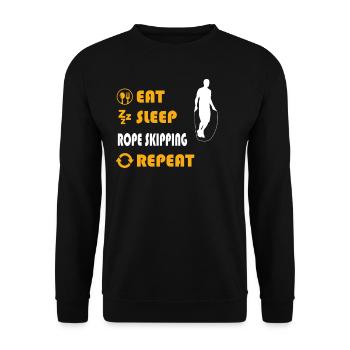 Rope Skipping - present for men and women - Unisex Pullover - Schwarz - Vorne - Alina (178cm) & Michal (187cm)