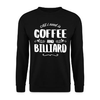 Billard et café - Sweat-shirt Unisexe - noir - Devant - Alina (178cm) & Michal (187cm)