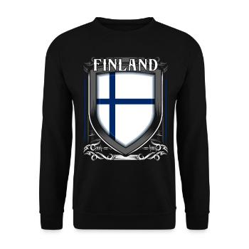 Finland - Unisex Sweatshirt - black - Front - Alina (178cm) & Michal (187cm)
