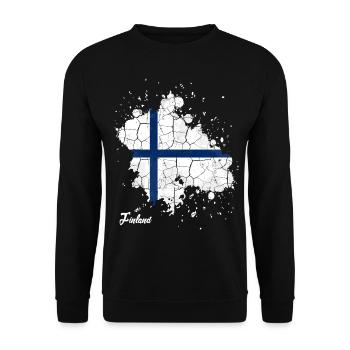 Finland - Unisex Sweatshirt - black - Front - Alina (178cm) & Michal (187cm)