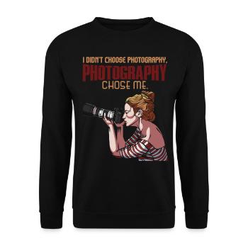 taking photos - Unisex Sweatshirt - black - Front - Alina (178cm) & Michal (187cm)
