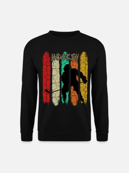 Retro Style Vintage Eishockey | Eissport Geschenk - Unisex Pullover - Schwarz