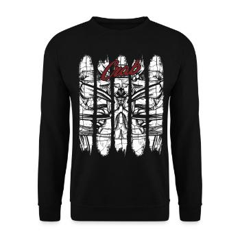 Krabbe - Unisex Pullover - Schwarz - Vorne - Alina (178cm) & Michal (187cm)