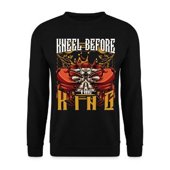 King crab | Crustacean seafood ocean gift - Unisex Sweatshirt - black - Front - Alina (178cm) & Michal (187cm)