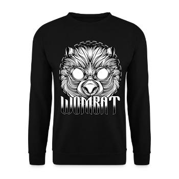 Wombat cool | Lunettes de soleil cadeau animalier - Sweat-shirt Unisexe - noir - Devant - Alina (178cm) & Michal (187cm)