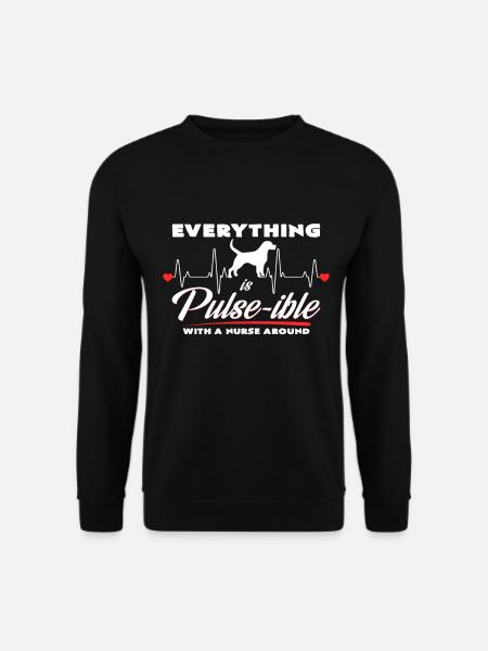 Infirmière Amour Chien - Sweat-shirt Unisexe - noir