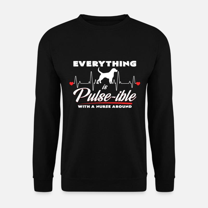 Infirmière Amour Chien - Sweat-shirt Unisexe - noir