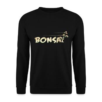 bonsai - Unisex Sweatshirt - black - Front - Alina (178cm) & Michal (187cm)
