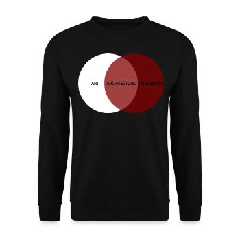 Architecture Art Engineering Architect - Unisex Sweatshirt - black - Front - Alina (178cm) & Michal (187cm)