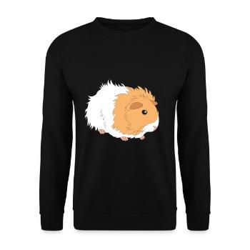 Cute Guinea Pig Gift Idea for Guinea Pig lovers - Unisex Sweatshirt - black - Front - Alina (178cm) & Michal (187cm)