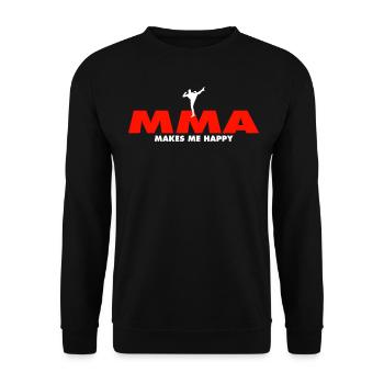 Mma Tea - Sweat-shirt Unisexe - noir - Devant - Alina (178cm) & Michal (187cm)