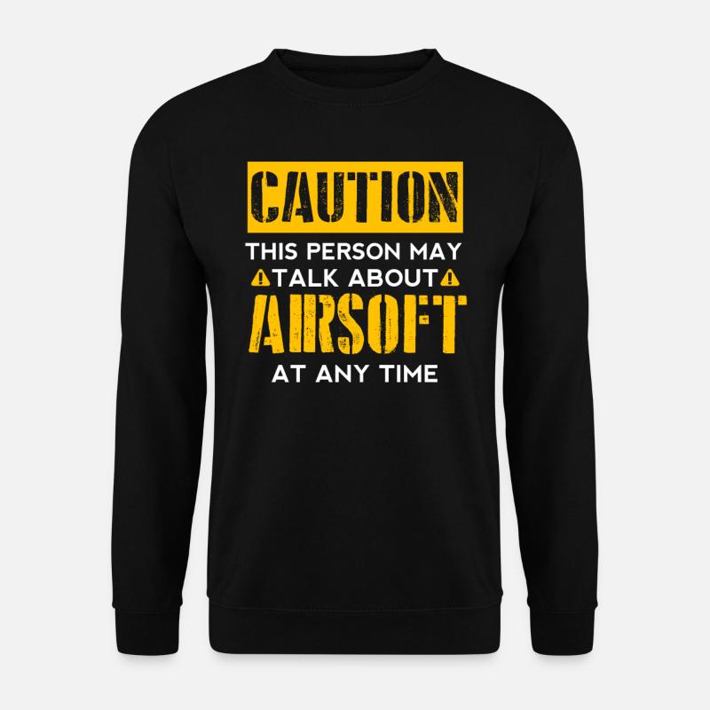 CAUTION - Airsoft Fan - Unisex Pullover - Schwarz