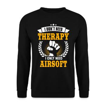 Airsoft - Unisex Pullover - Schwarz - Vorne - Alina (178cm) & Michal (187cm)