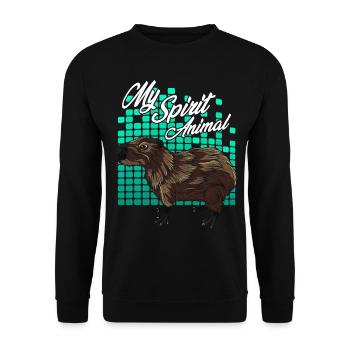 Capybara - Unisex Pullover - Schwarz - Vorne - Alina (178cm) & Michal (187cm)