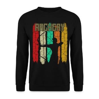 archer - Unisex Sweatshirt - black - Front - Alina (178cm) & Michal (187cm)