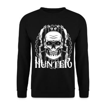 archer - Unisex Sweatshirt - black - Front - Alina (178cm) & Michal (187cm)