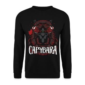 Capybara - Unisex Pullover - Schwarz - Vorne - Alina (178cm) & Michal (187cm)