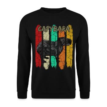Capybara - Unisex Pullover - Schwarz - Vorne - Alina (178cm) & Michal (187cm)