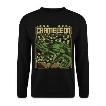 chameleon - Unisex Sweatshirt - black - Front - Alina (178cm) & Michal (187cm)
