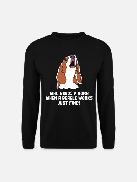 Funny Beagle Gift Idea Beagle Lovers Alarm Horn - Unisex Sweatshirt - black