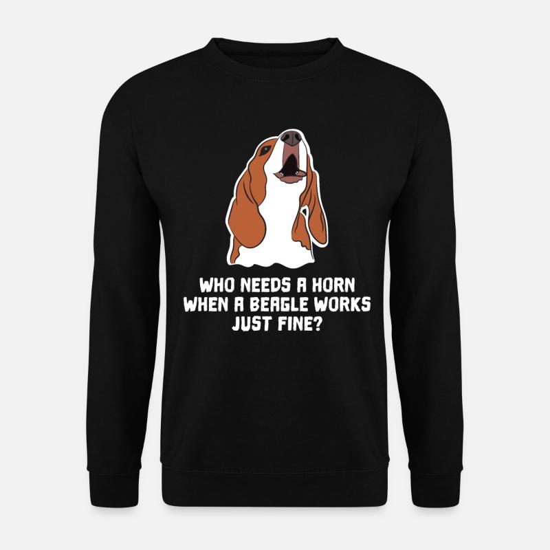Funny Beagle Gift Idea Beagle Lovers Alarm Horn - Unisex Sweatshirt - black