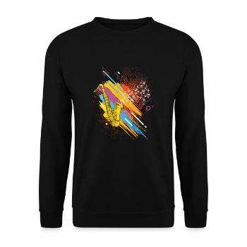 Joueur de saxophone Saxophoniste Saxophone Art Gift - Sweat-shirt Unisexe - noir - Devant - Alina (178cm) & Michal (187cm)