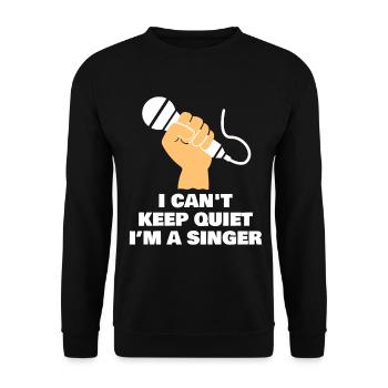 I'm A Singer Gift Idea Singing Band - Unisex Sweatshirt - black - Front - Alina (178cm) & Michal (187cm)