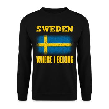 Sweden - Unisex Sweatshirt - black - Front - Alina (178cm) & Michal (187cm)
