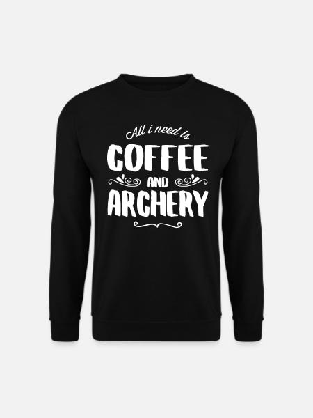 Archery & Coffee - Unisex Pullover - Schwarz