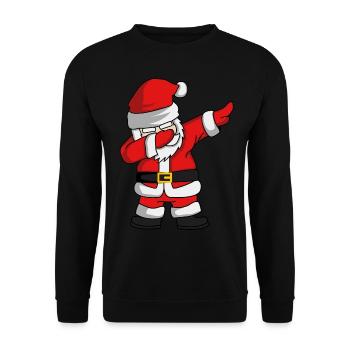 Dab Santa Claus gift idea gift - Unisex Sweatshirt - black - Front - Alina (178cm) & Michal (187cm)