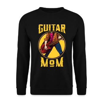 Gitarren-Mamma-Spieler-Gitarrist-elektrischer Bass-Geschenk - Unisex Pullover - Schwarz - Vorne - Alina (178cm) & Michal (187cm)