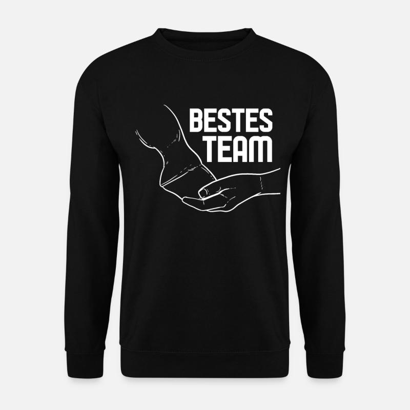 Pferd und Mensch bestes Team Geschenk Geschenkidee - Unisex Pullover - Schwarz