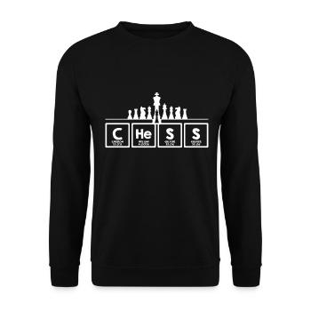 Schach - Unisex Pullover - Schwarz - Vorne - Alina (178cm) & Michal (187cm)