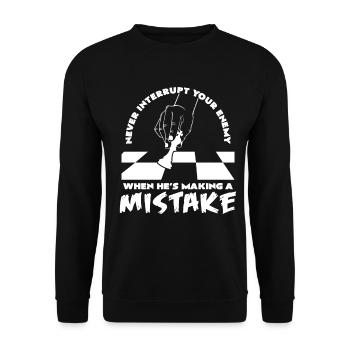 Schach - Unisex Pullover - Schwarz - Vorne - Alina (178cm) & Michal (187cm)