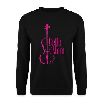 Cello Mom Cellist Geschenkidee Cello Player Mutter - Unisex Pullover - Schwarz - Vorne - Alina (178cm) & Michal (187cm)