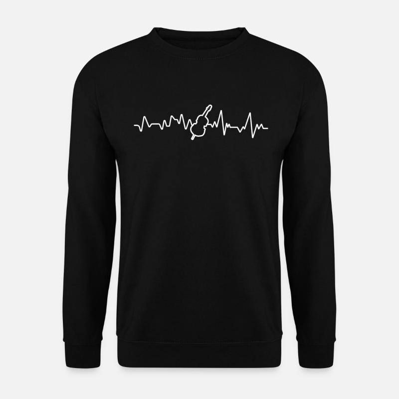 Cello Heartbeat Cellist Geschenkidee Cello Player - Unisex Pullover - Schwarz